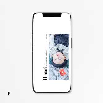 スマートフォン待受デザイン F のサンプル