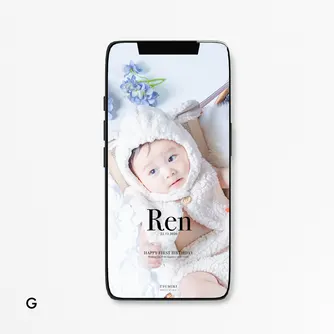 スマートフォン待受デザイン G のサンプル
