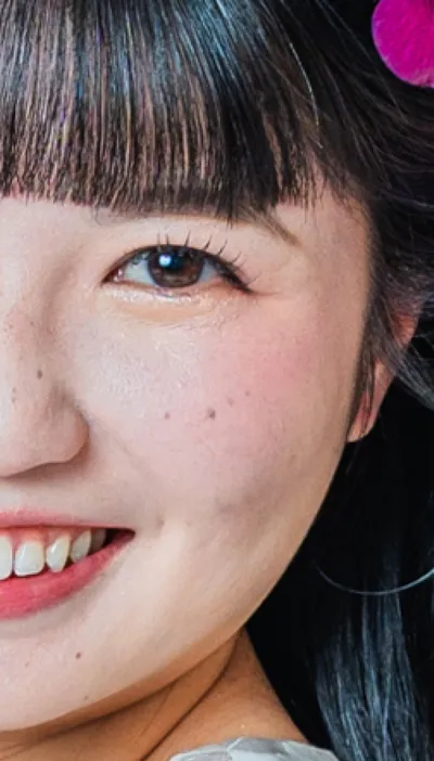 Beauty Retouch レタッチ前の花嫁の顔のアップ